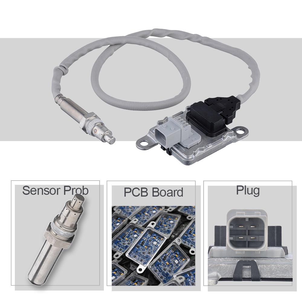NOX Sensor for ddec Detroit Diesel DD13 DD15 DD16, Compatible with Freightliner Cascadia and Western Star, Mercedes, A0101532328, A2C89603300, 5WK9 7339A
