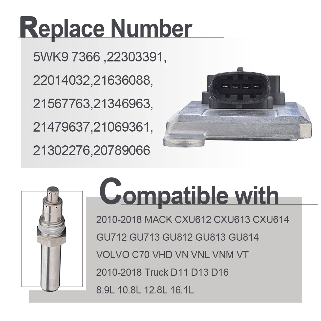 NOX Sensor for VOLVO & MACK Engine 22303391, 5WK9 7366, 22014032, 21636088, 21567763, 21346963, 21479637, 21069361, 21302276, 20789066