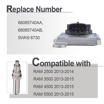 NOX Sensor for 2013-2015 Dodge Ram 2500 3500 4500 5500 6.7L i6 Cummins, 68085740AA, 68085740AB, 5WK9 6730